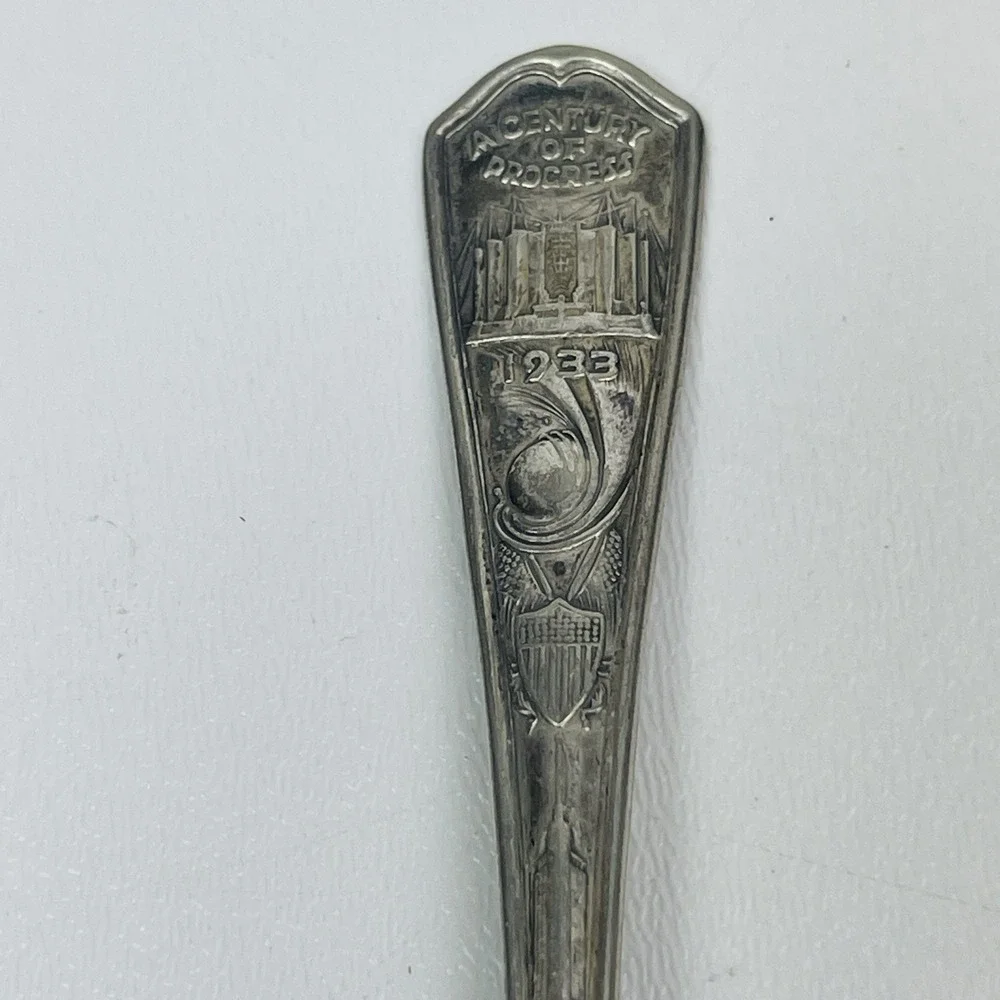 1933 Chicago Administration Building Vintage Souvenir Spoon Collectible